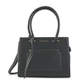 Cee Klein Black Faux Leather Shoulder Bag with Top Zipper - Sticky add to cart bar