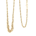 Italian 10K Yellow Gold Graduated Torchon Necklace 20 Inches 4.12 Grams - Sticky add to cart bar
