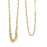 Italian 10K Yellow Gold Graduated Torchon Necklace 20 Inches 4.12 Grams