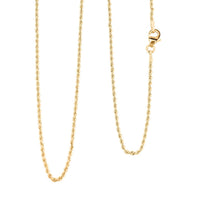 Italian 10K Yellow Gold 1.5mm Velvet Rope Necklace 24 Inches 1.93 Grams