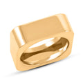 Italian 10K Yellow Gold Mirror Square Ring (Size 7) (2.34 g) - Sticky add to cart bar