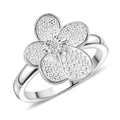 EverTrue White Diamond Accent Petal Radiance Ring in Platinum Bond (Size 10.0) - Sticky add to cart bar