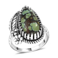 D'Joy Artisan Crafted Whispering Web Turquoise 7.00 ctw Ring in Sterling Silver (Size 10.0) - Sticky add to cart bar