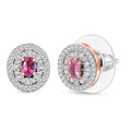D'Joy Premium Mahenge Spinel and Diamond 0.80 tw Regal Radiance Earrings in 18K Vermeil Rose Gold Over Sterling Silver - Sticky add to cart bar