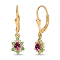 D'Joy Premium Mahenge Spinel and Multi Gemstone 0.55 ctw Drop Earrings in 18K Vermeil Yellow Gold Over Sterling Silver - Sticky add to cart bar