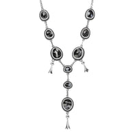 D'Joy Artisan Crafted White Buffalo 25.00 ctw Necklace 18-20 Inches in Sterling Silver