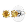 D'Joy Madagascar Yellow Sapphire 1.60 ctw Solitaire Stud Earrings in 18K Vermeil Yellow Gold Over Sterling Silver - Sticky add to cart bar
