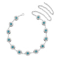 Constituted Blue Howlite 26.00 ctw Southwestern Waist Chain 43 Inches - Sticky add to cart bar