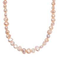 D'Joy Peach Freshwater Pearl Necklace in 18K Vermeil Yellow Gold Over Sterling Silver 18 Inches