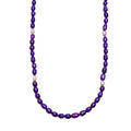 D'Joy Purple Dyed Pearl and Freshwater Pearl Necklace in Rhodium Over Sterling Silver 18 Inches - Sticky add to cart bar