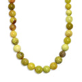 Green Opal 180.00 ctw Beaded Necklace in Rhodium Over Sterling Silver 18 Inches - Sticky add to cart bar