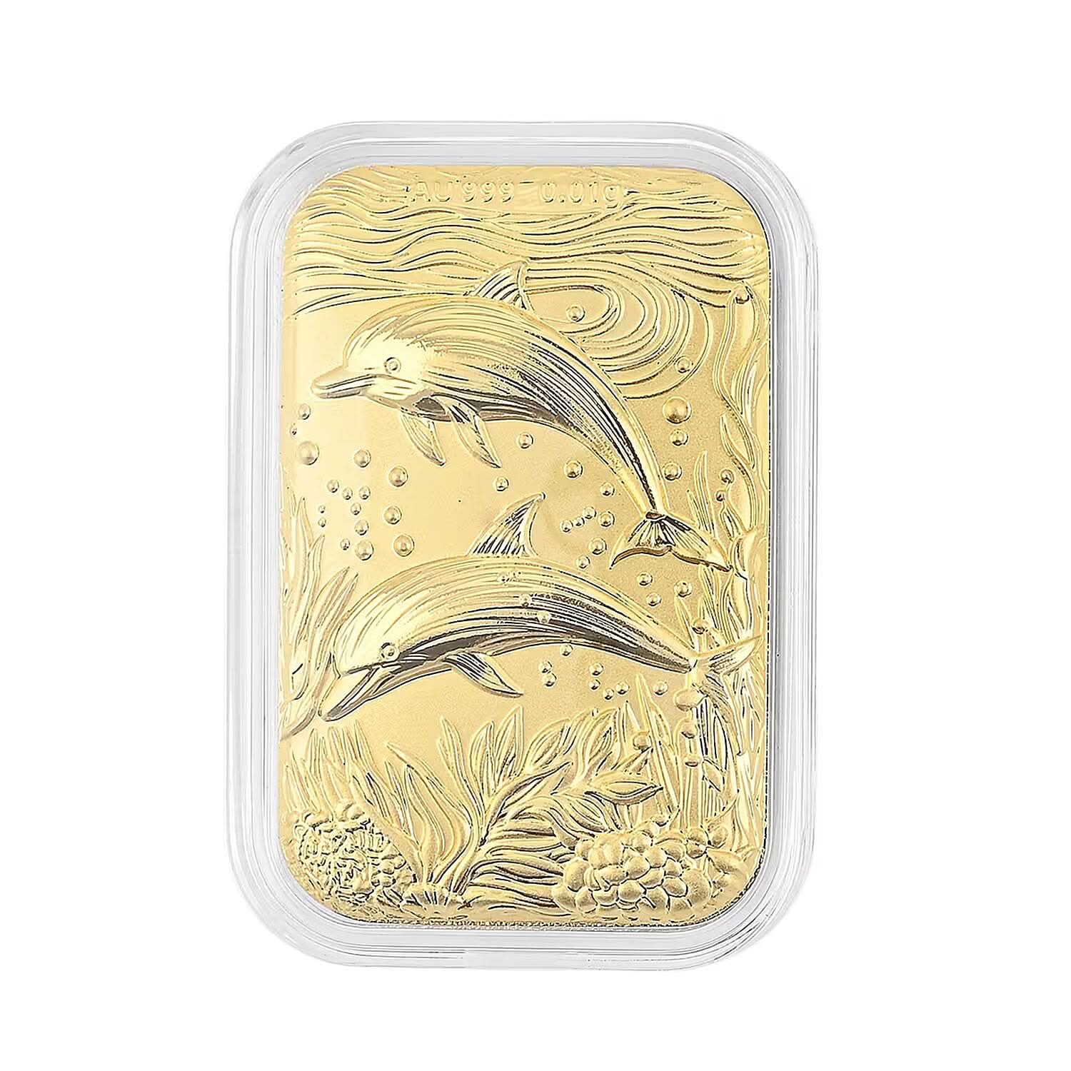 24K Yellow Gold Dolphin Emboss Sheet 10mg
