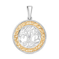 D'Joy Moissanite Pendant without Chain in Platinum and 18K Vermeil YG Over Sterling Silver - Sticky add to cart bar