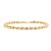 Italian Rope Chain Bracelet in 10K Yellow Gold (8.00 In) 5.23 Grams