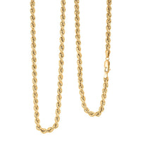 Italian Rope Chain Necklace in 10K Yellow Gold 16 Grams 26 Inches
