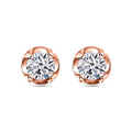 D'Joy Lab Grown Diamond I2 0.20 ctw Earrings in 18K Vermeil Rose Gold Over Sterling Silver - Sticky add to cart bar