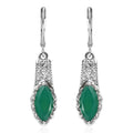 EverTrue Green Onyx 3.70 ctw Lever Back Earrings in Stainless Steel - Sticky add to cart bar