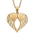 Angel Heart Pendant Necklace in ION Plated YG Stainless Steel 20-22 Inches - Sticky add to cart bar