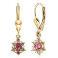 D'Joy Premium Mahenge Spinel and Multi Gemstone 0.55 ctw Drop Earrings in 18K Vermeil YG Over Sterling Silver - Sticky add to cart bar