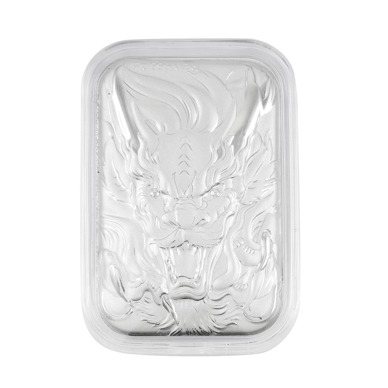999 Platinum Dragon Emboss Sheet (31x45.5mm) 300mg