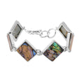 Abalone Shell Bracelet (Adjustable) in Silvertone - Sticky add to cart bar