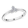 Luxuriant Lab Grown Diamond Elegant Trio Ring in Sterling Silver - Sticky add to cart bar