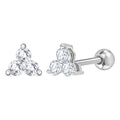 D'Joy Lab Grown Diamond I2 0.20 ctw Solitaire Stud Earrings in Rhodium Over Sterling Silver - Sticky add to cart bar
