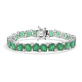 EverTrue Green Onyx and White Zircon 29.85 ctw Bracelet in Platinum Bon (7.25 In) - Sticky add to cart bar