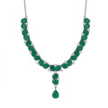 EverTrue Green Onyx and White Zircon 31.85 ctw Necklace 18 Inches Platinum Bond - Sticky add to cart bar