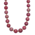 Rhodonite Beaded Necklace (18 Inches) in 18K Vermeil YG Over Sterling Silver 565.00 ctw - Sticky add to cart bar