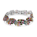 D'Joy Multi-Tourmaline 17.20 ctw Bracelet in Rhodium Over Sterling Silver (6.50 In) - Sticky add to cart bar