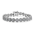 Luxuriant Lab Grown Diamond G-H SI 4.00 ctw Heartstrings Bracelet in Rhodium Over Sterling Silver (7.25 In) - Sticky add to cart bar