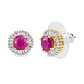 D'Joy Mozambique Ruby, Diamond (0.32 cts) Earrings Earrings in 18K Vermeil YG Over Sterling Silver 1.55 ctw - Sticky add to cart bar