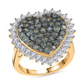 D’Joy Narsipatnam Alexandrite and White Zircon 3.00 ctw Eternal Love Ring in 18K Vermeil Yellow Gold Over Sterling Silver - Sticky add to cart bar