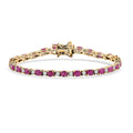 D’Joy Mozambique Ruby, Moissanite Blaze Flower Vines Bracelet in 18K Vermeil YG Over Sterling Silver (6.50 In) 6.75 ctw - Sticky add to cart bar