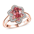 D’Joy Red Apatite, Multi Gemstone Lotus Bloom Ring in 18K Vermeil RG Over Sterling Silver (Size 10.0) 1.60 ctw - Sticky add to cart bar