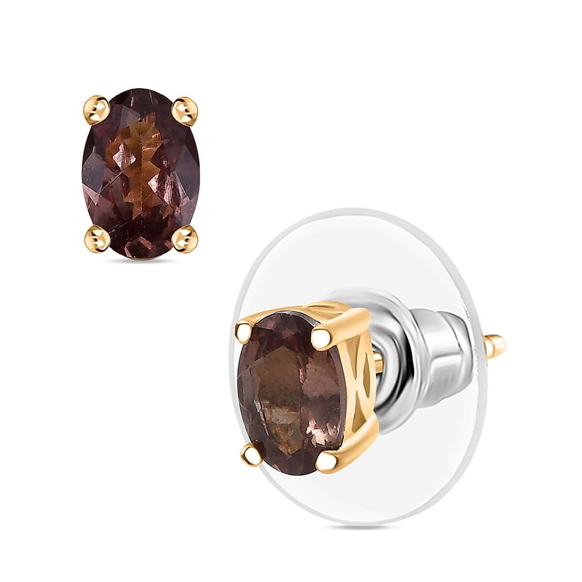 D’Joy Madagascar Color Change Garnet 1.25 ctw Earrings in 18K Vermeil Yellow Gold Over Sterling Silver