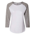 LAT Natural Heather 100% Cotton Fine Jersey 3/4 Raglan Sleeve Tee - S - Sticky add to cart bar