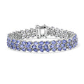 D'Joy Tanzanite Bracelet in Rhodium Over Sterling Silver (6.50 In) 17.00 ctw - Sticky add to cart bar
