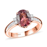 Luxoro 10K Rose Gold AAA Red Apatite, Diamond (G-H, I2) Ring (Size 10.0) 2.90 ctw