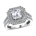 950 Platinum Asscher Cut Luxuriant Lab Grown Diamond (E-F, VS) Ring (Size 6.0) 3.00 ctw - Sticky add to cart bar