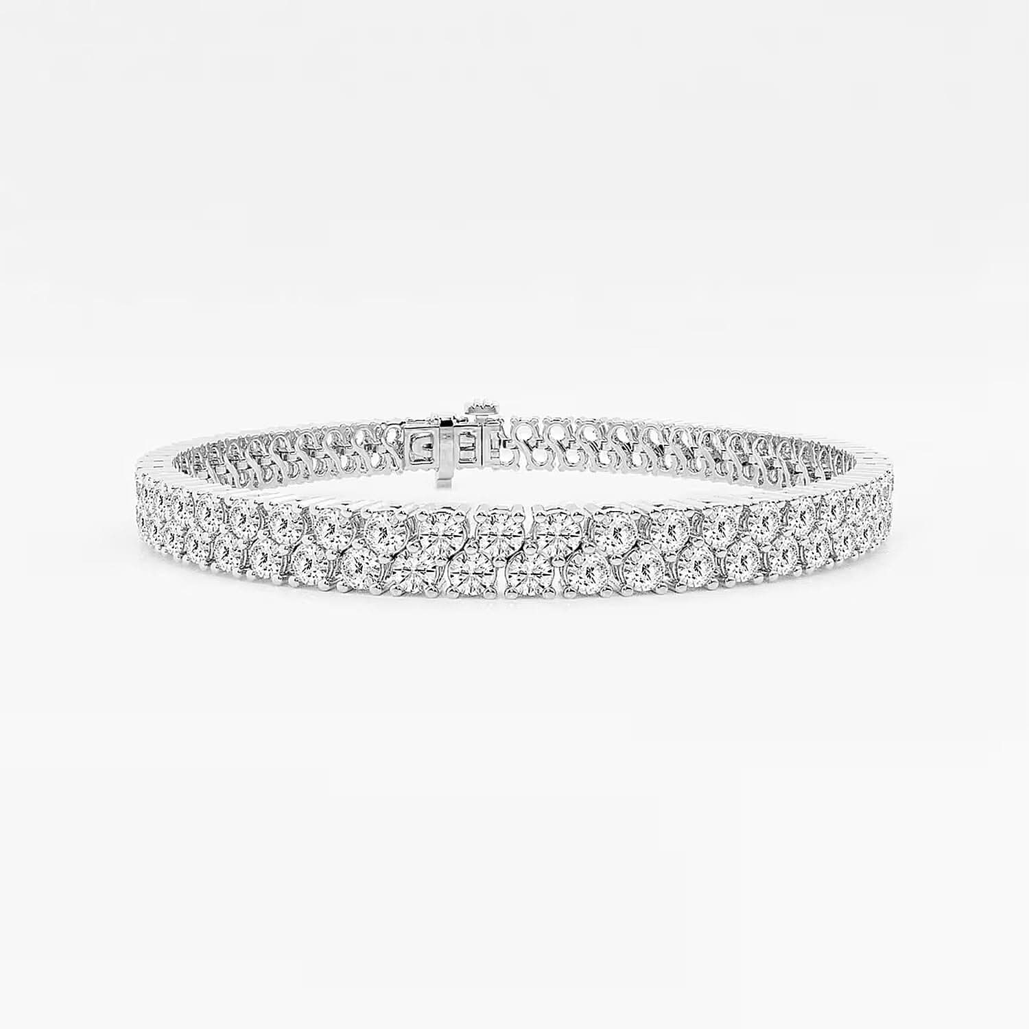 Luxuriant Lab Grown Diamond G SI 8.00 ctw Bracelet in Sterling Silver (7.25 In)