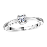 Luxuriant Lab Grown Diamond Petite Ring in Sterling Silver