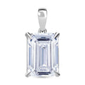 Luxuriant Lab Grown Diamond F VS2 10.00 ctw Pendant without Chain in Rhodium Over Sterling Silver - Sticky add to cart bar