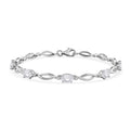 White Sapphire 3.00 ctw Bracelet in Sterling Silve (7.00 In) - Sticky add to cart bar