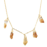 Brazilian Citrine Necklace in Goldtone (16-18 Inches) 33.50 ctw