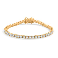 Moissanite 5.30 ctw Tennis Bracelet in Vermeil Yellow Gold Over Sterling Silver (7.00 In)