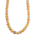 Freshwater Pearl and Golden Dyed Pearl Necklace in Platinum Bond 18 Inches - Sticky add to cart bar