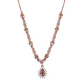 D'Joy Premium Blush Tourmaline and Multi Gemstone 2.60 ctw Whispers of Rose Necklace in 18K Vermeil Rose Gold Over Sterling Silver 18 Inches - Sticky add to cart bar