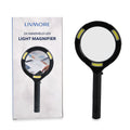 Livmore Black Single 3X Hand-held LED Light Magnifier (2xAA Battery Not Included) (9.4"x4.4"x0.8") - Sticky add to cart bar